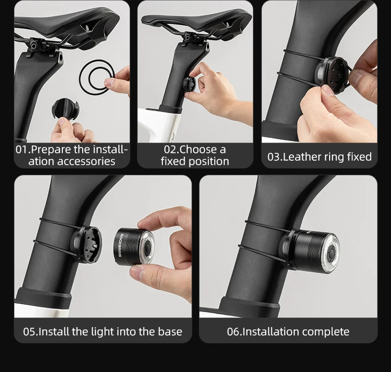 ROCKBROS Q1MAX Smart Brake Sensing Rear Bike Light
