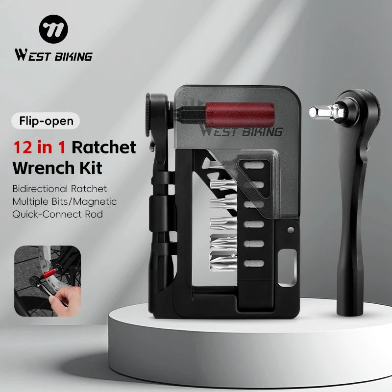 WEST BIKING Compact Bicycle Ratchet Tool Kit