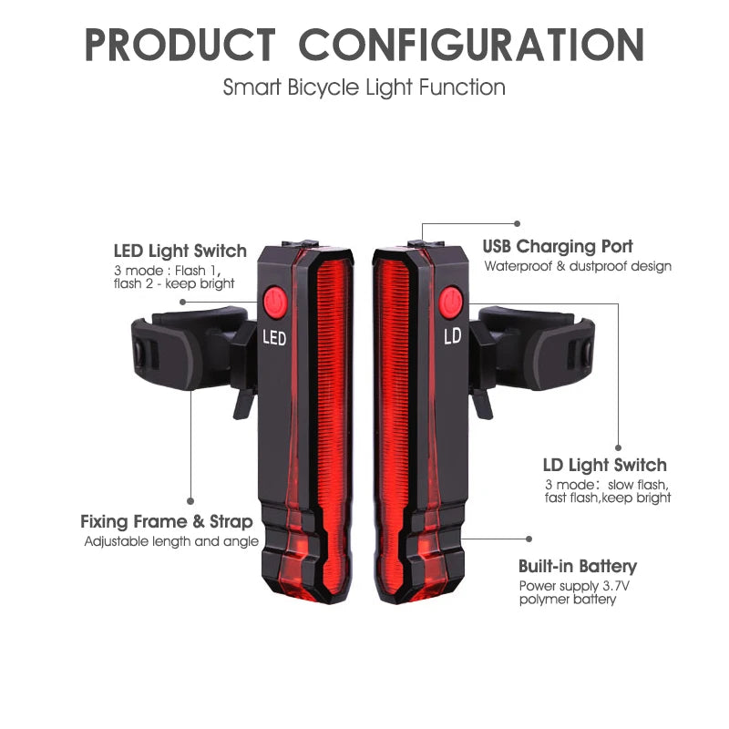 Laser Safety Rear Bike Light
