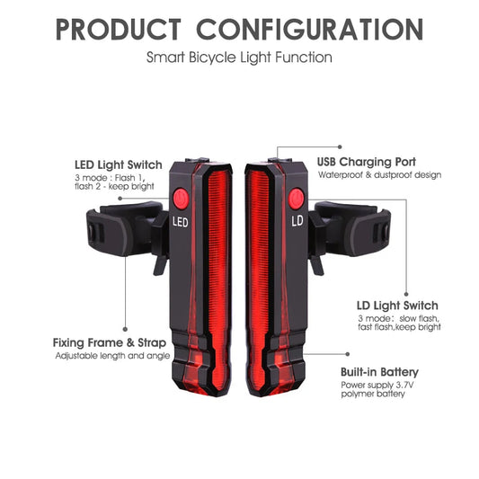 Laser Safety Rear Bike Light
