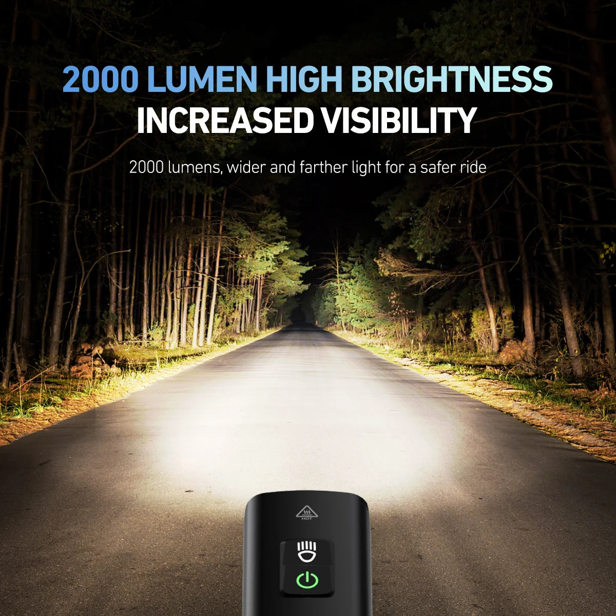 CYCLAMI BR1200 / BR2000 Rechargeable Bike Front Light