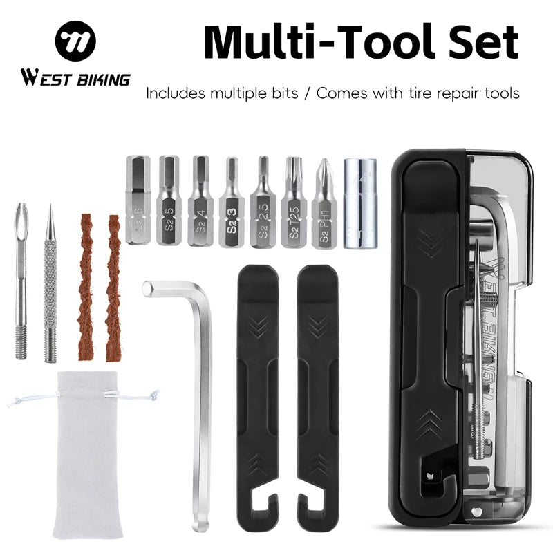 WEST BIKING Compact Bicycle Ratchet Tool Kit