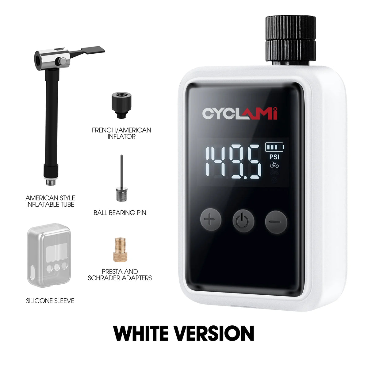 CYCLAMI HW125 Mini Electric Bike Pump – 150 PSI