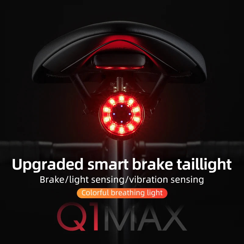ROCKBROS Q1MAX Smart Brake Sensing Rear Bike Light