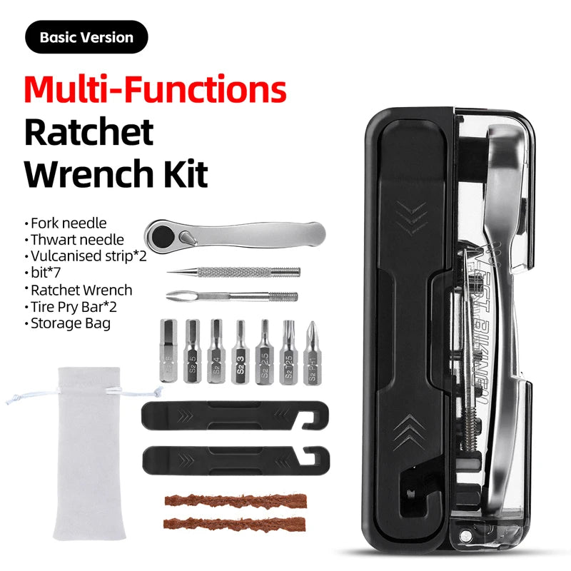 WEST BIKING Compact Bicycle Ratchet Tool Kit