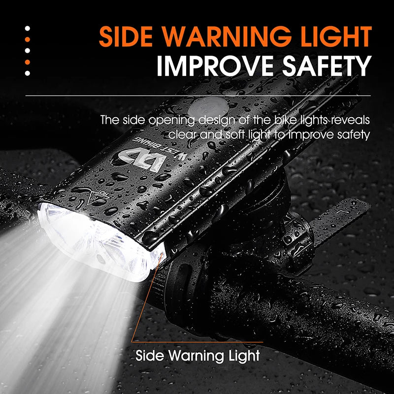 WEST BIKING Rechargeable LED Bike Front Light – 400 to 1600 Lumens
