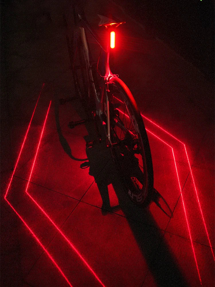 WEST BIKING LD80 Rear Bike Light – Laser & Smart Brake Sensor Options