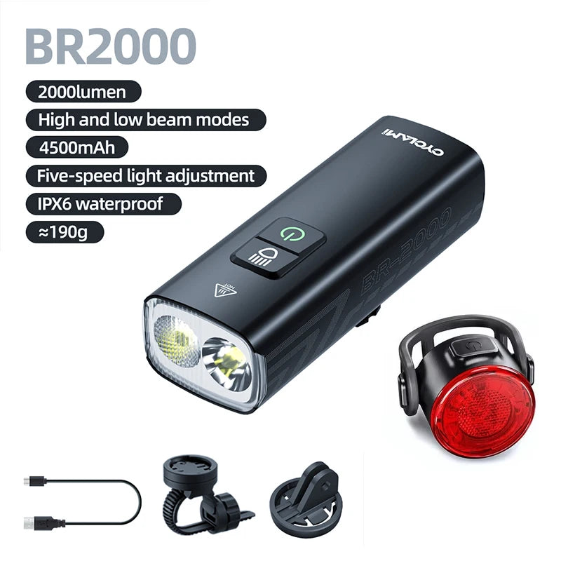 CYCLAMI BR1200 / BR2000 Rechargeable Bike Front Light