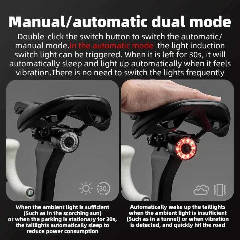 ROCKBROS Q1MAX Smart Brake Sensing Rear Bike Light
